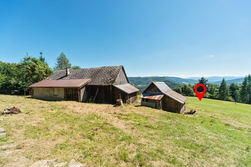 Widokowa działka z domem w Międzybrodzie Bialskie