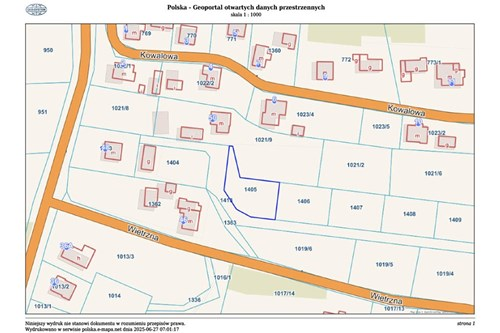 Mała działka budowlana Witkowice