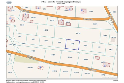 Mała działka budowlana Witkowice