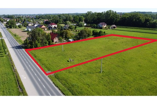 Działka usługowo-mieszkaniowa przy głównej drodze
